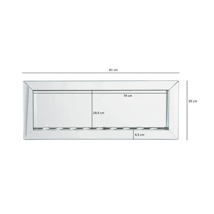Spiegel 16512 Glas, verspiegelt ca. 91x35x9cm