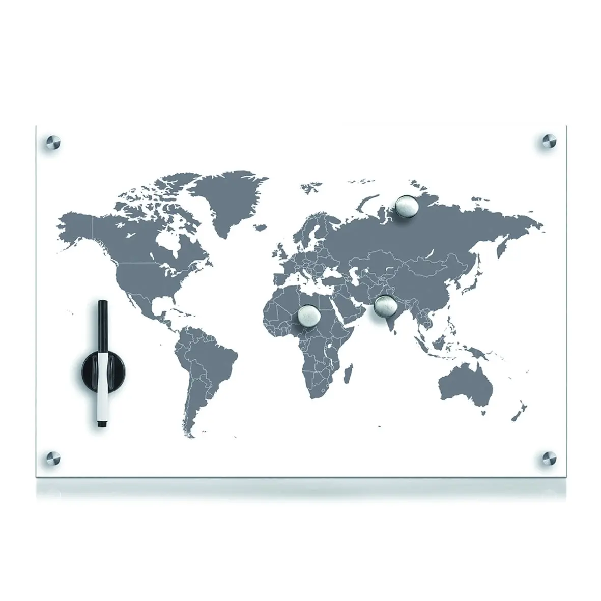 Memobord 60x40cm Worldmap