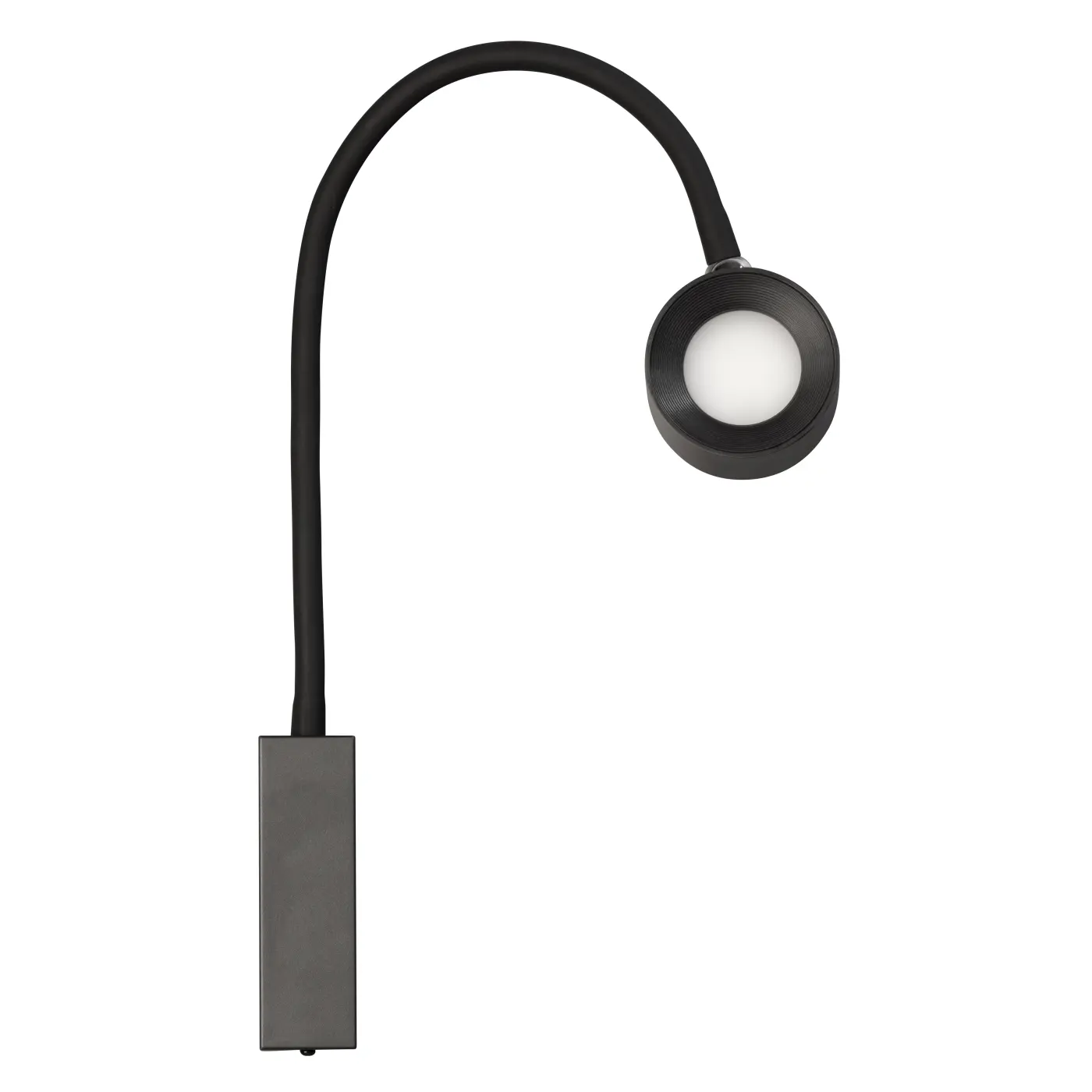 LED-Wandspot 23724.. Sandschwarz Metall ca. 7,5x40cm