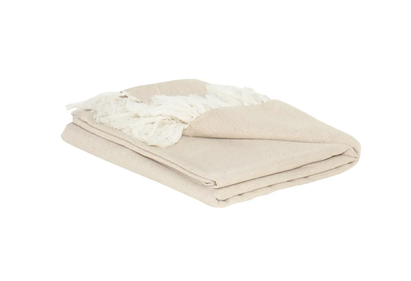 Plaid Lamis Sand von Schöner Wohnen 100% Baumwolle ca. 200x130cm