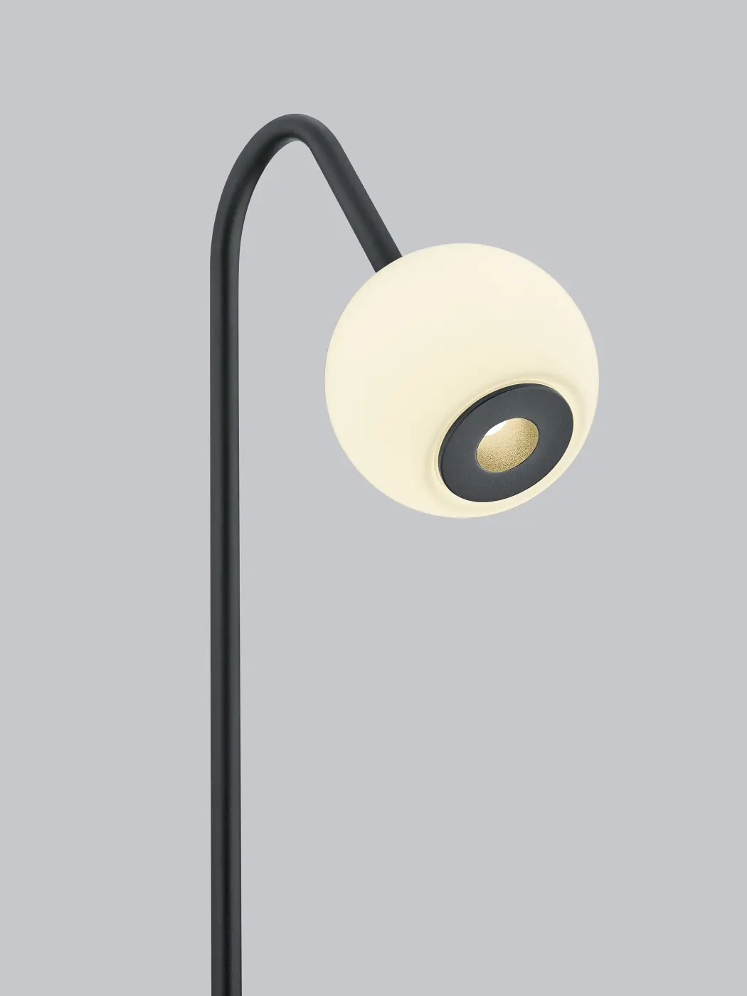 LED-Stehleuchte Bono Weiss, Schwarz von Helestra Aluminium, Opalglas ca. 34x141cm