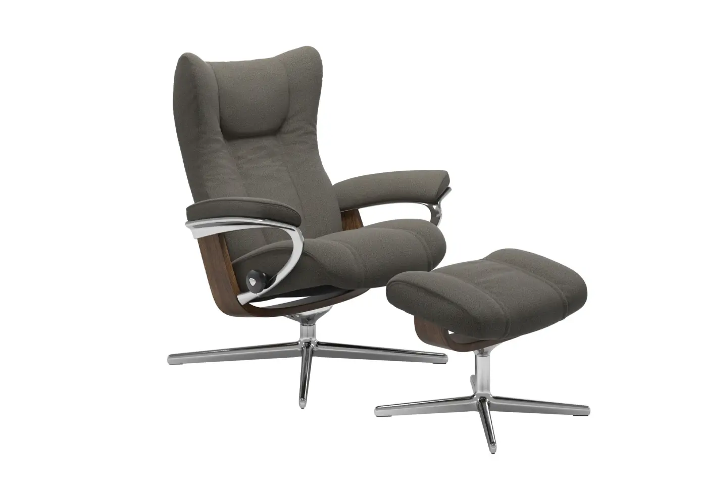 Ruhesessel Wing Bloom 09 Taupe von Stressless Stoff ca. 84x103x72cm
