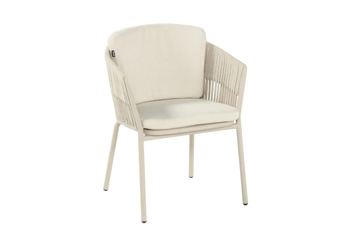 Stuhl Sevilla Sand von Hartman Outdoor Kissen beige Rückenlehne Olefin rope