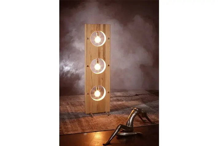 Lampe 7917.1. Braun Sumpfeiche, geschliffen, geölt ca. 39x142cm