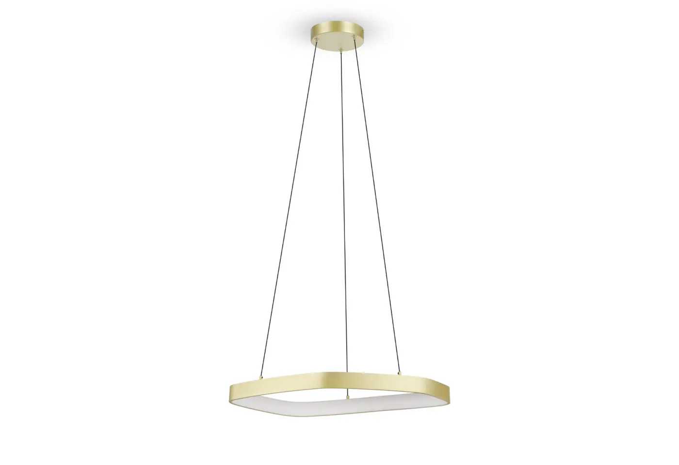 LED-Hängeleuchte 24461.2 messing/weiss Aluminium/Stahl ca. 58x110cm