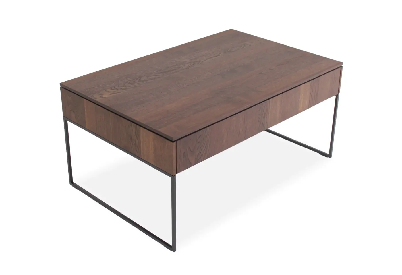 Couchtisch Filigno Eiche geräuchert, Oberfläche Schwarzöl - gebürstet aussen von Team 7 ca. 100x65x47cm