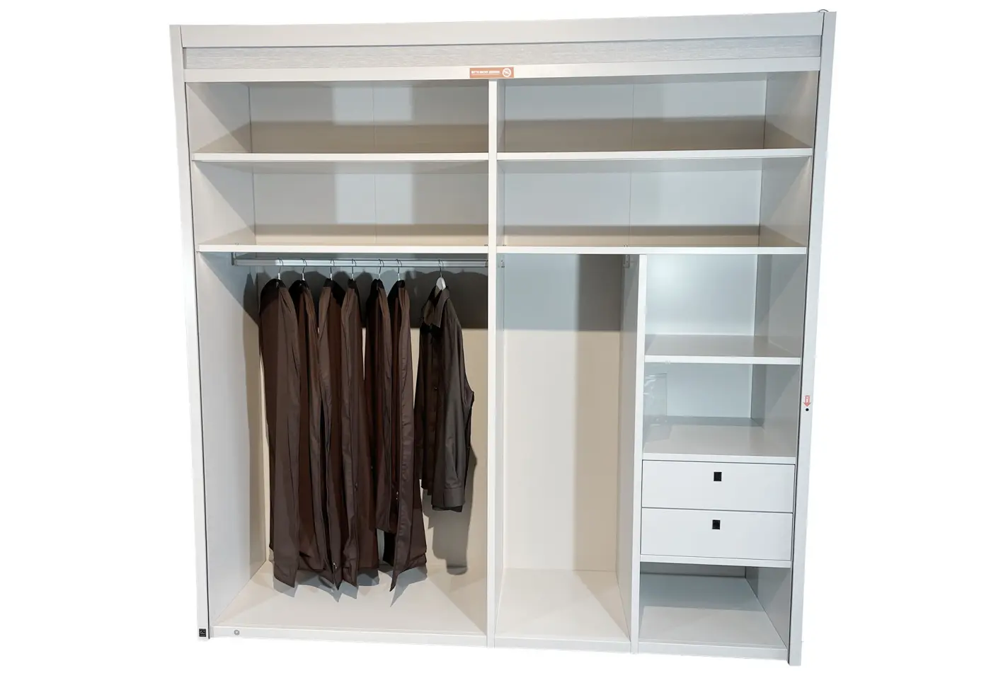 Kleiderschrank Comano Lack brillantgrau