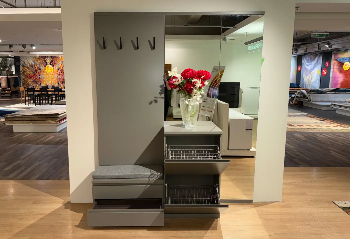 Garderobe Visp Bez. Sitzkissen Ocean silver ca. 195x219x40cm