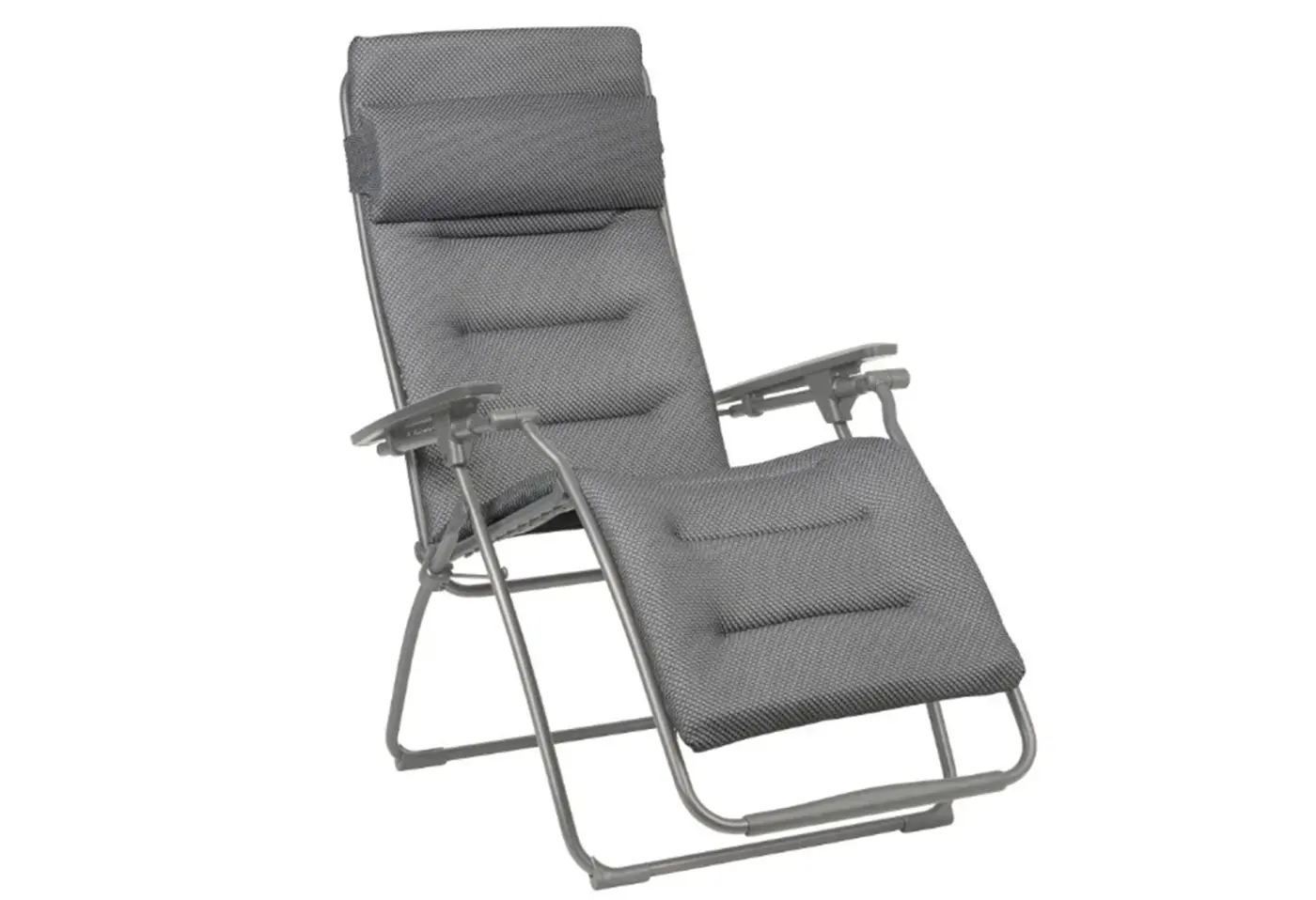 Liegestuhl Futura Bec Silver von Lafuma Outdoorstoff "Comfort" ca. 70x163x83cm