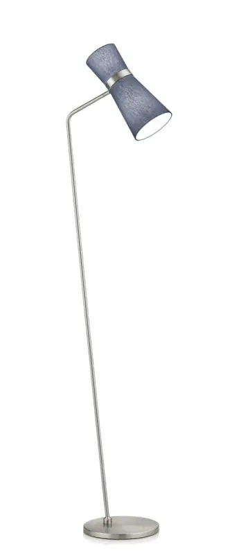 Leseleuchte 15818.. Nickel matt, Foggy Grey ca. 151cm