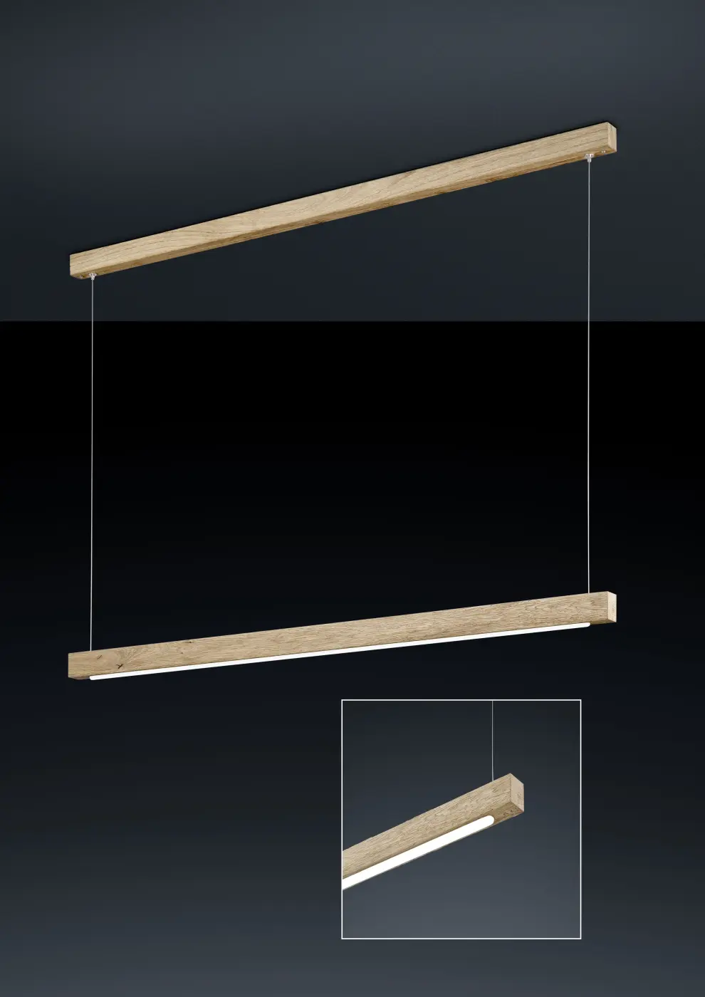 LED-Pendelleuchte 6303.. Braun Altholz