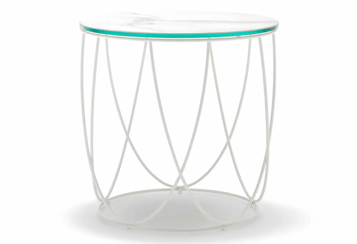 Couchtisch 261 Calacatta von Rolf Benz Keramik ca. 41,5x40cm