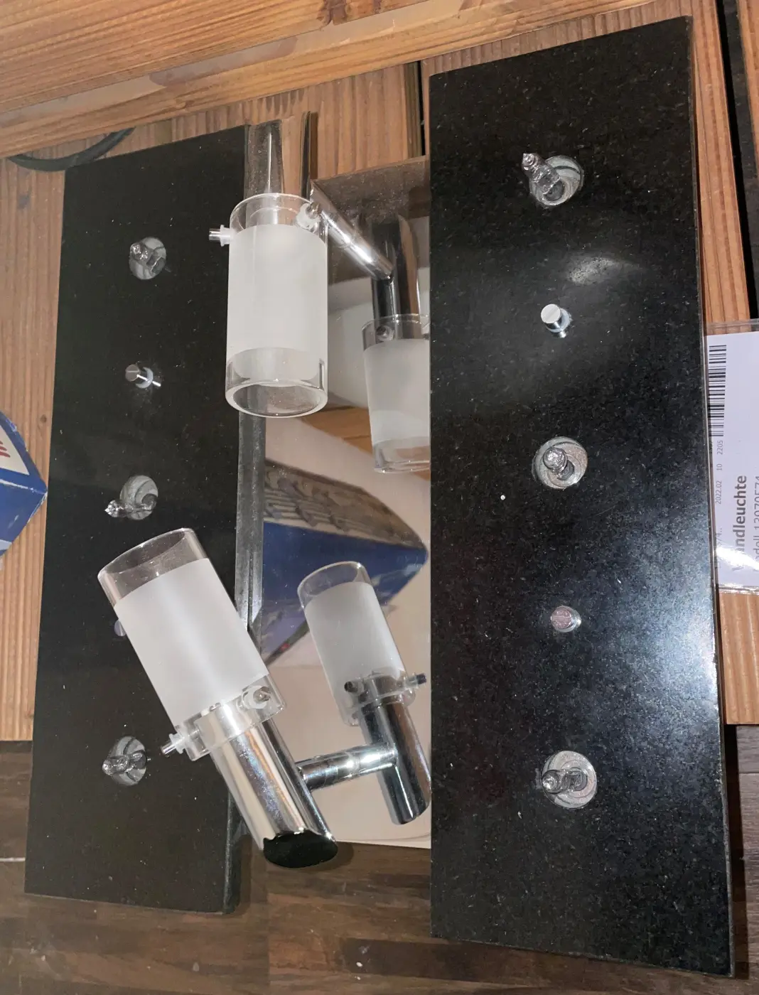 Wandleuchte 13970574.. Anthrazit, Chrom Granit