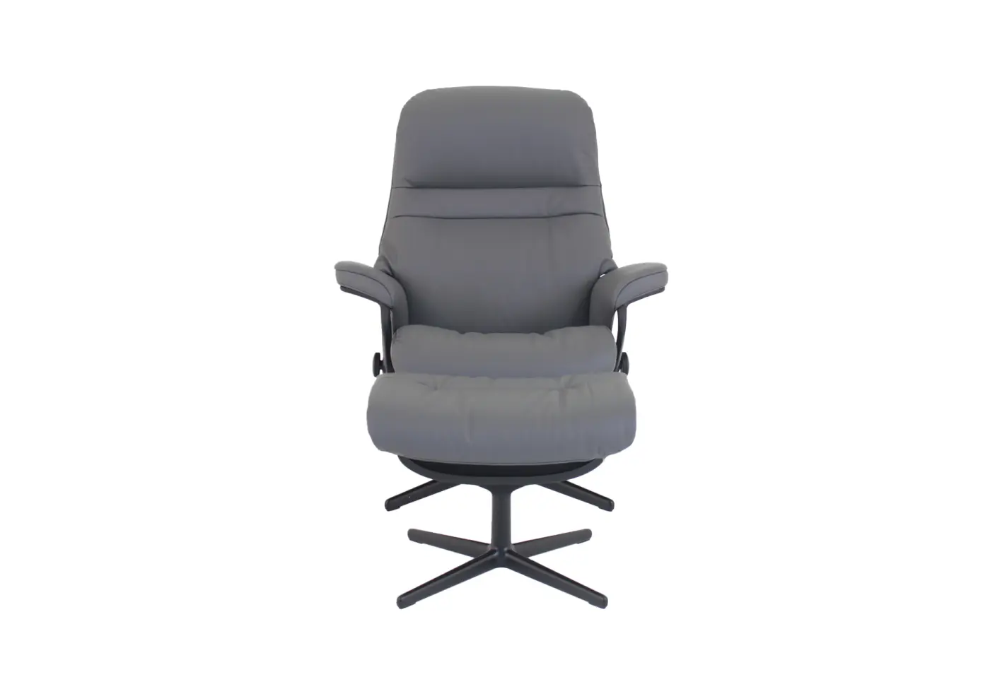 Ruhesessel 19644.4 Batrick grey Leder, Schichtholz ca. 83x105x74cm