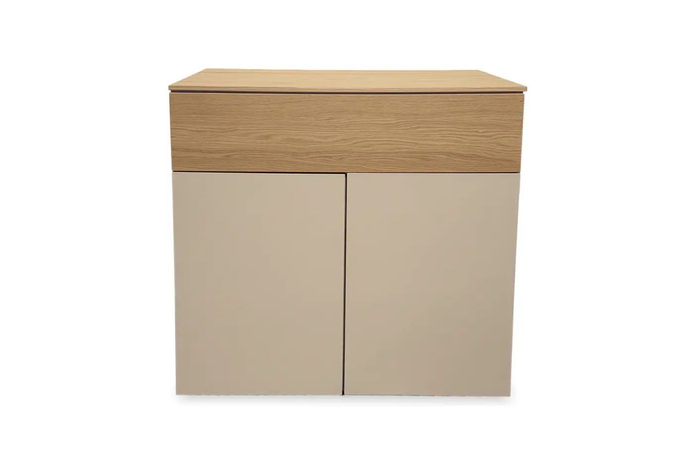 Kommode Miralago Glattlack kaschmir 127 Furnier Eiche milk