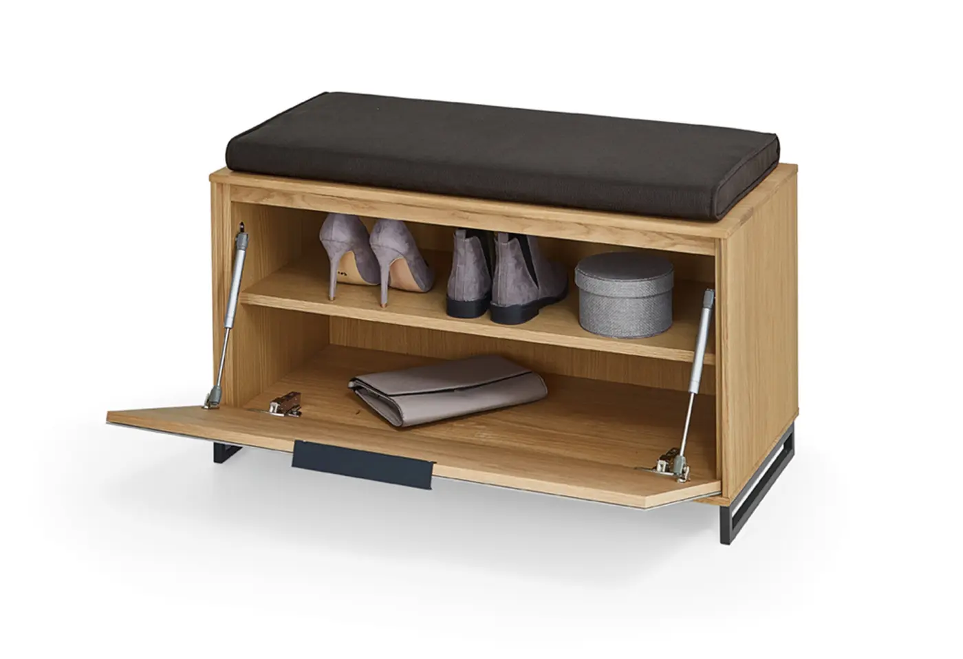 Sitzkissen Leontica Nubukoptik anthrazit ca. 80x4x38cm