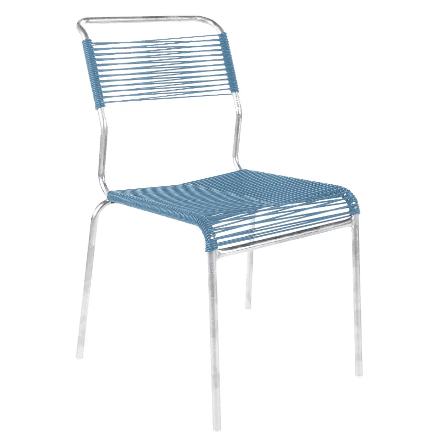 Spaghetti-Stuhl Säntis Pastellblau von Schaffner Kunststoff ca. 44x85x61cm