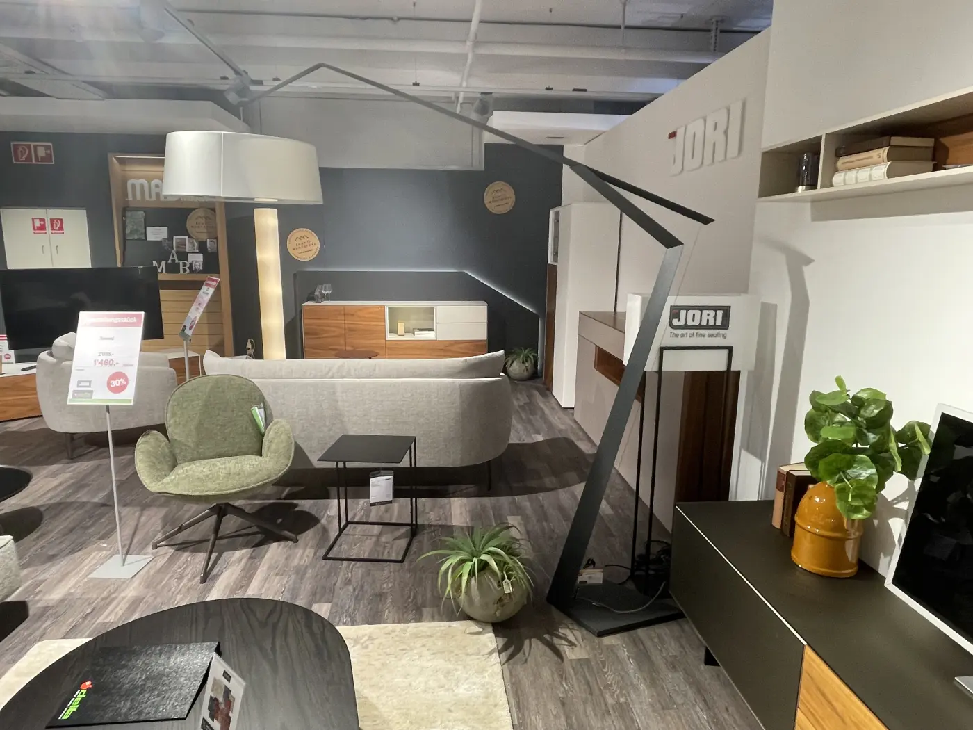 Stehleuchte 4012.. Grau, Weiss