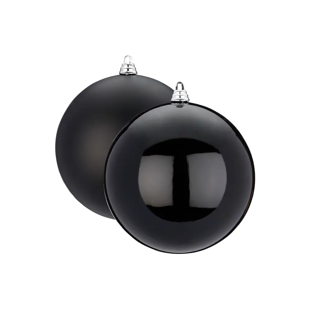 Kugeln 10cm Kunststoff, schwarz, sort.