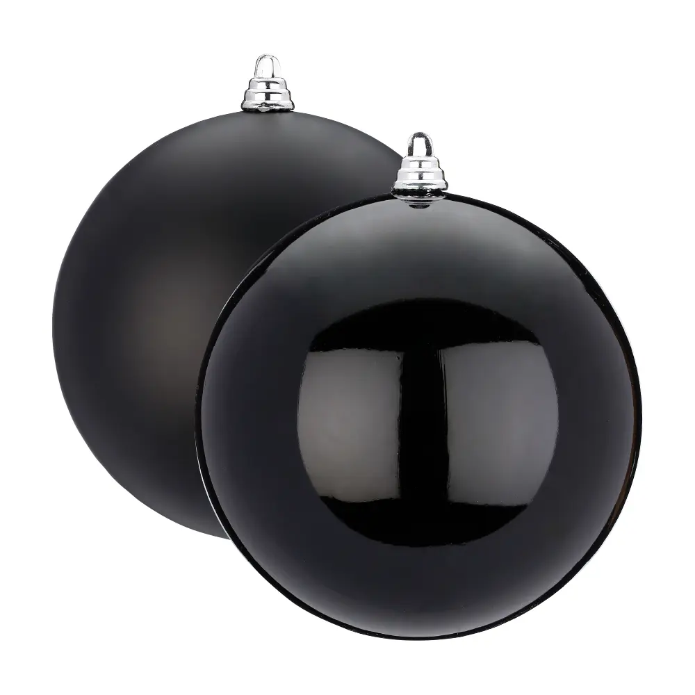 Kugeln 15cm Kunststoff, schwarz, sort.