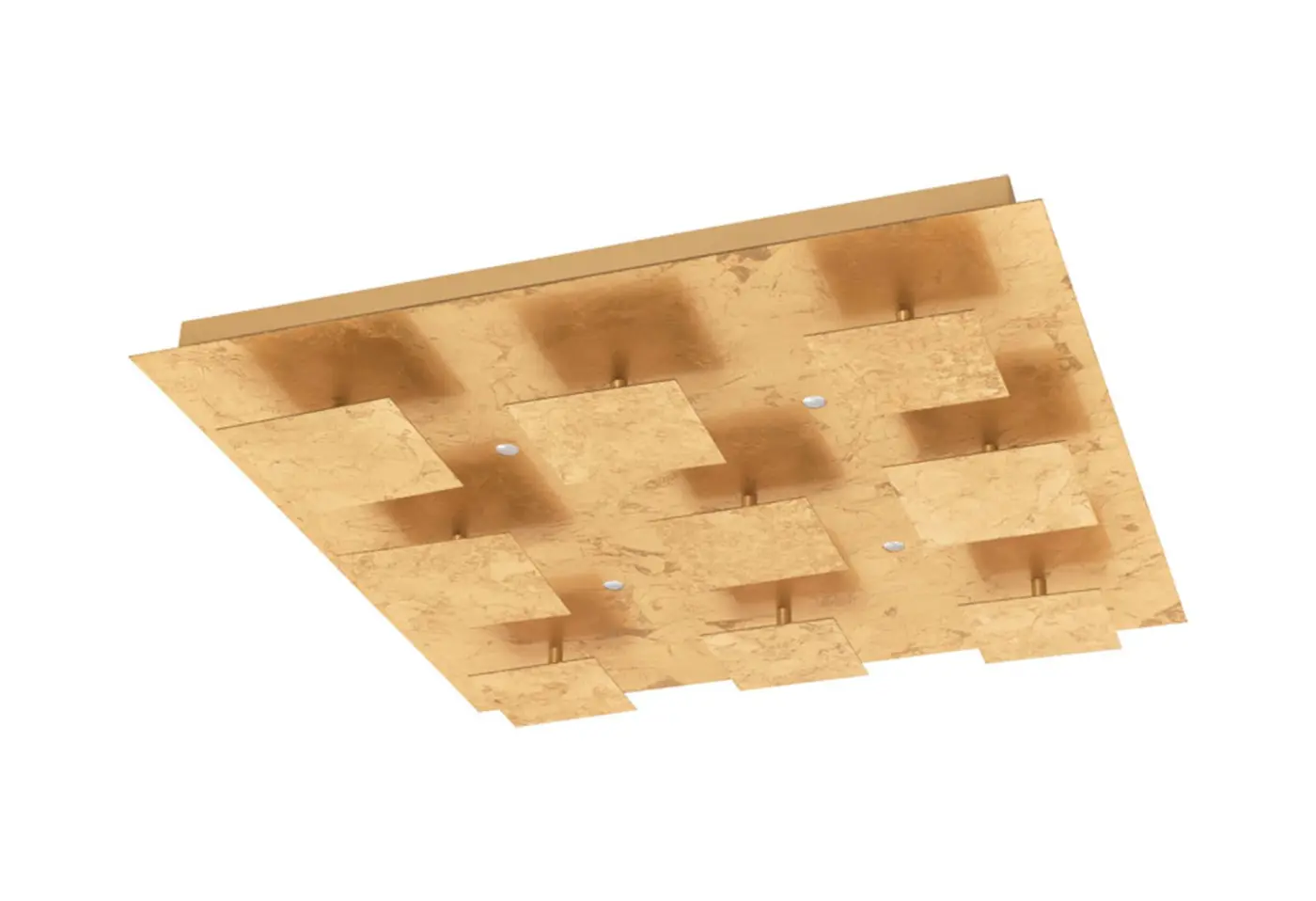 LED-Deckenleuchte 13593.. Gold Stahl ca. 68x68x8,5cm