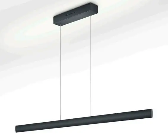 Pendelleuchte 14044.. Schwarz matt ca. 92cm