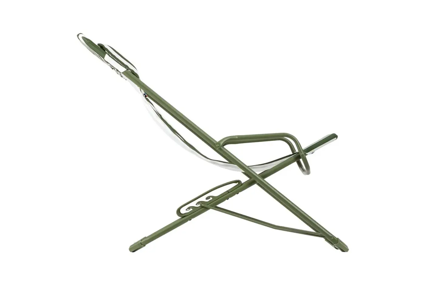 Liegestuhl Transaswing Rayure Moss von Lafuma Airlon, 100% Polyester (abnehmbar und austauschbar) ca. 60x91x100cm