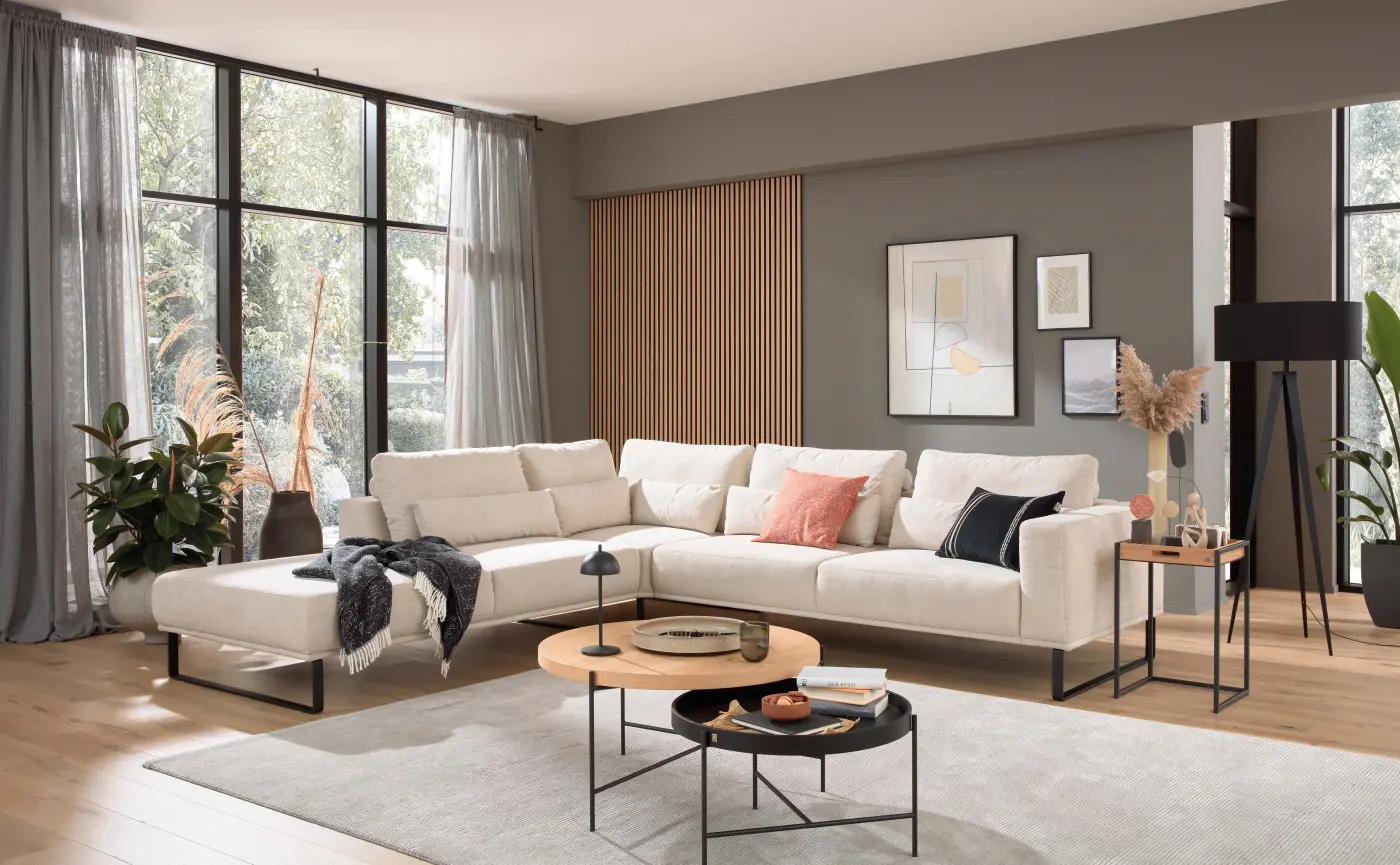 Polstergarnitur JustB! PM100 Beige von Musterring Stoff PG 8 ca. 308x290cm