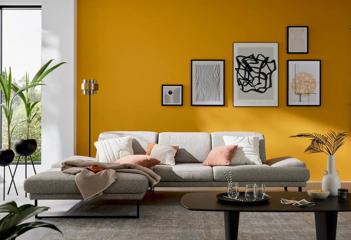 Polstergarnitur 23628 Jazz silber ca. 307cm