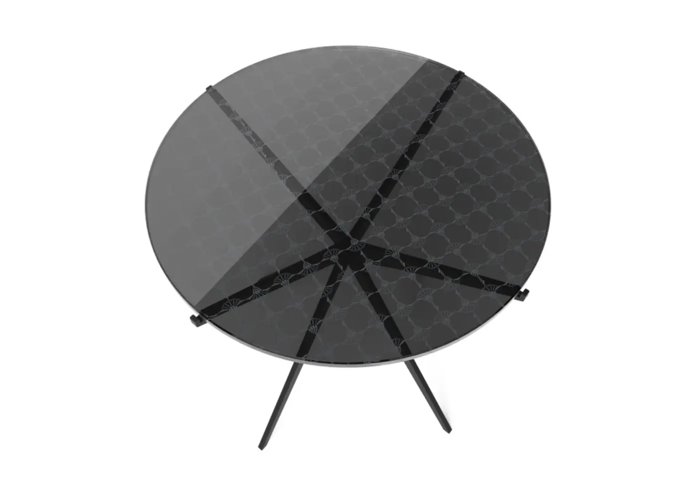 Couchtisch JOOP! Curves matt schwarz gepulvert von Joop Glas / Metall ca. 45x47cm