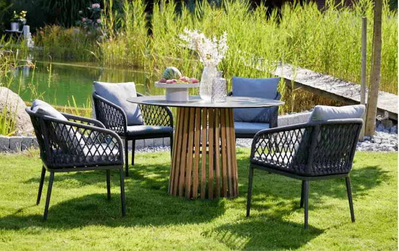 Tisch 7004 Zement von Interliving HPL ca. 121x76cm