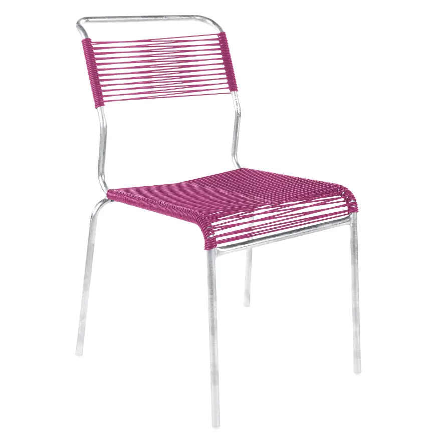 Spaghetti-Stuhl Säntis Pink von Schaffner Kunststoff ca. 44x85x61cm