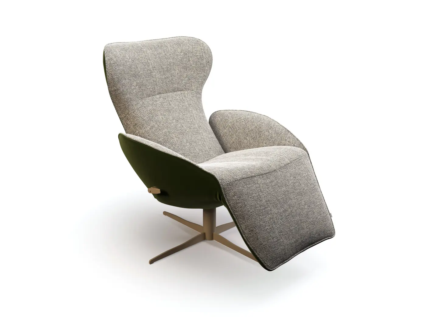 Relaxsessel Daydreamer JR-7450 Aussenseite beige, Innenseite beige Struktur von Jori Aussenseite Leder Celia, Innenseite Stoff Bembebis ca. 80x113x155cm