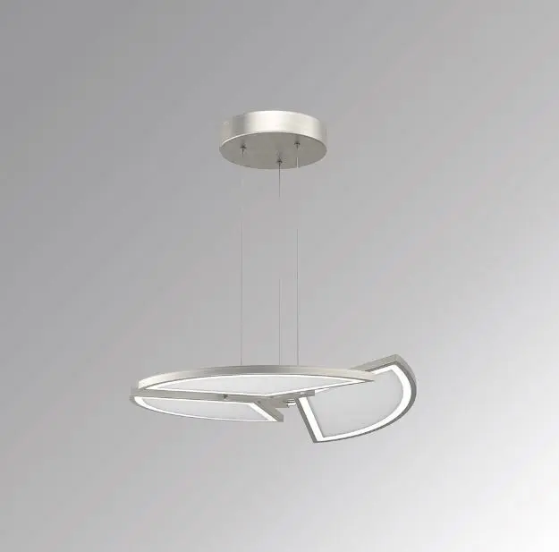 LED-Pendelleuchte 1822.. Nickel gebürstet Aluminium, Glas ca. 56cm