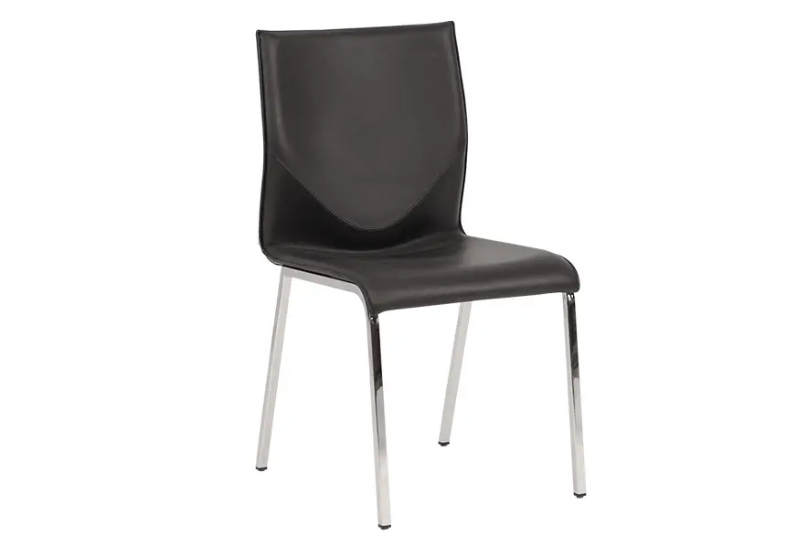 Vierfuss-Stuhl Vinci von Willisau Leder "night" ca. 46x89cm 