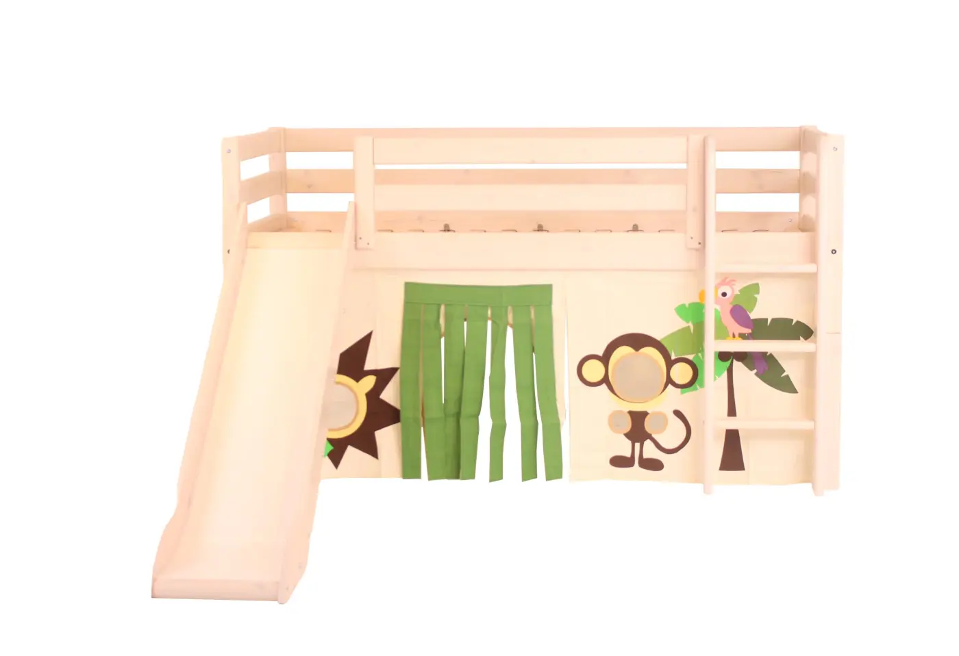Spielbett Jungle von Flexa Kiefer massiv weiss ca. 90x200cm