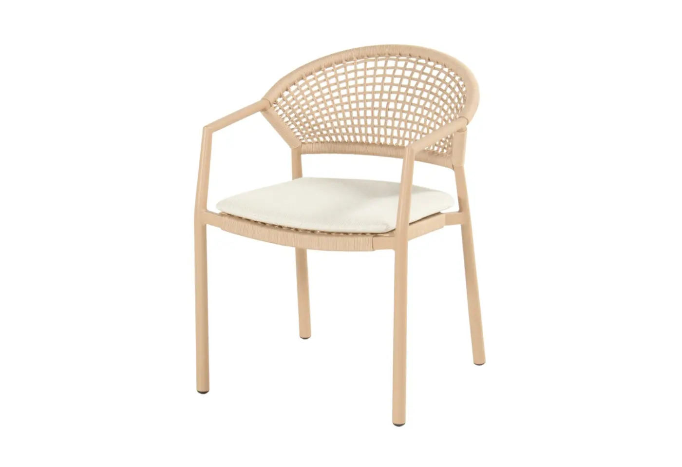 Stuhl Taragona Rückenlehne Olefin rope von Hartman Outdoor Kissen beige