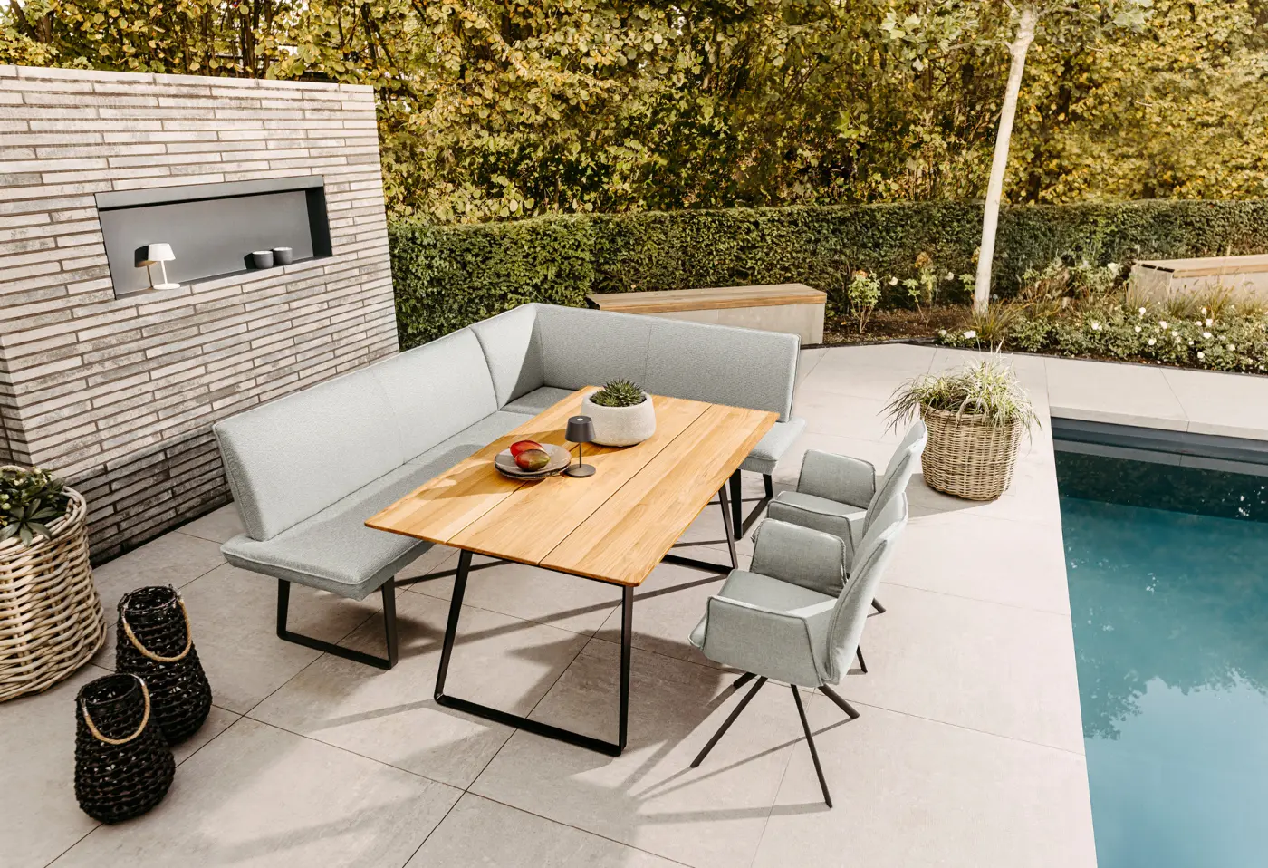 Lounge-Sitzgruppe 23861.. Alpine grau Wetterfest