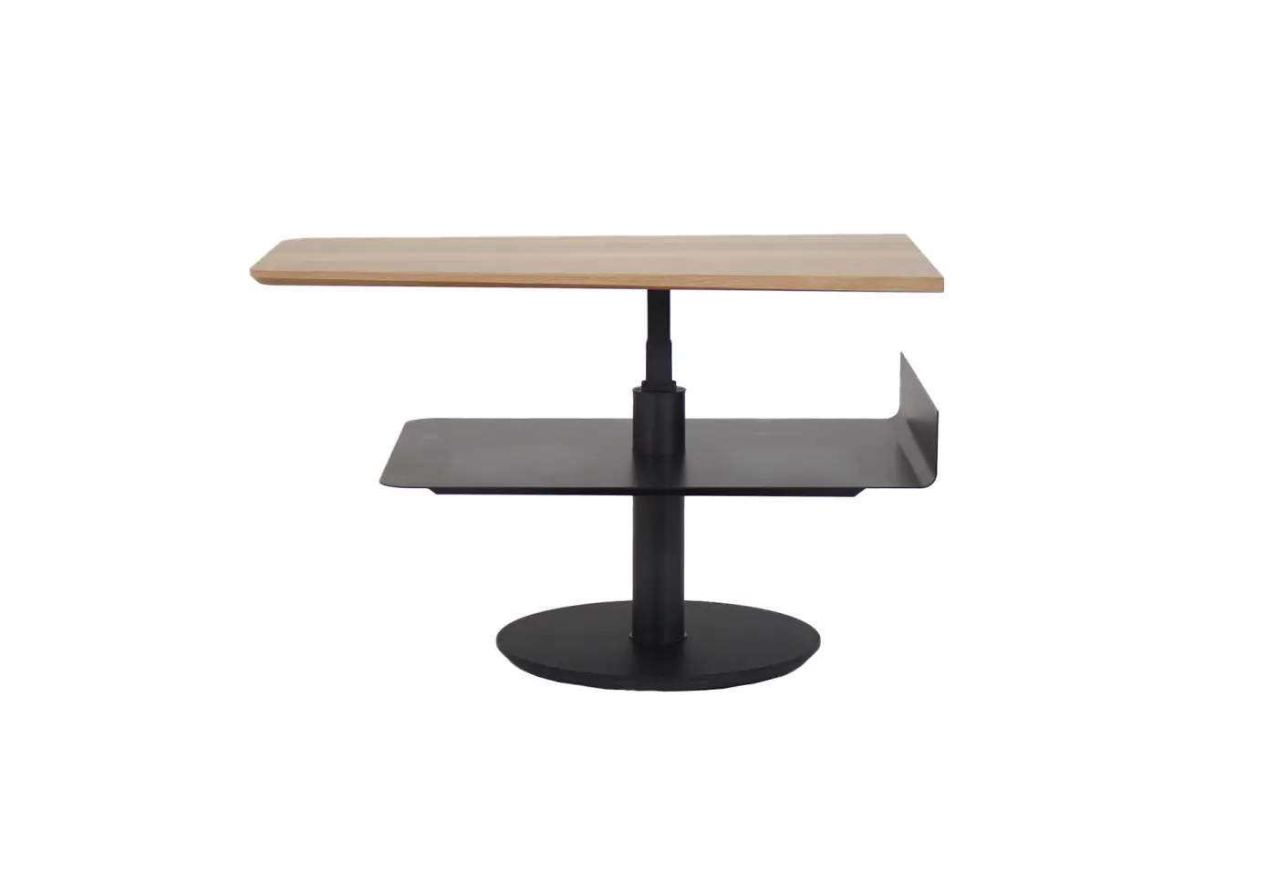 Couchtisch 23519 Anthrazit Wildeiche Furnier auf MDF Trägerplatte, Stahl pulverbeschichtet ca. 104x64x50cm