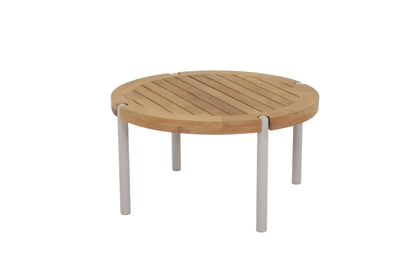 Beistelltisch 23255.3 Aluminium greige Teak ca. 65x35cm