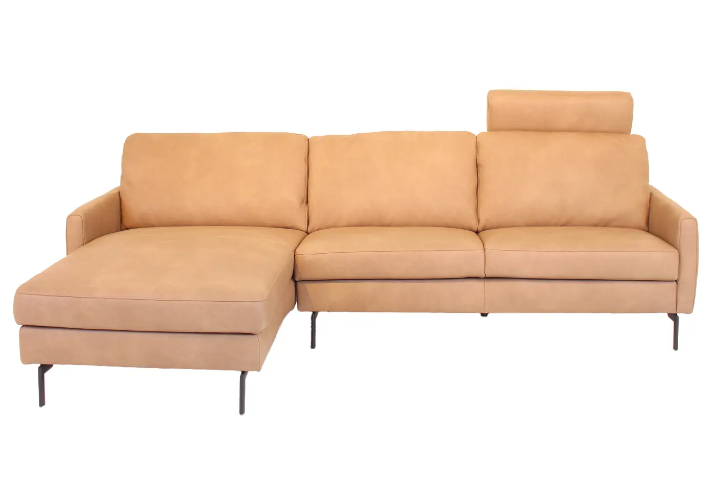 Longchair Alle sand Leder ca. 284x176cm