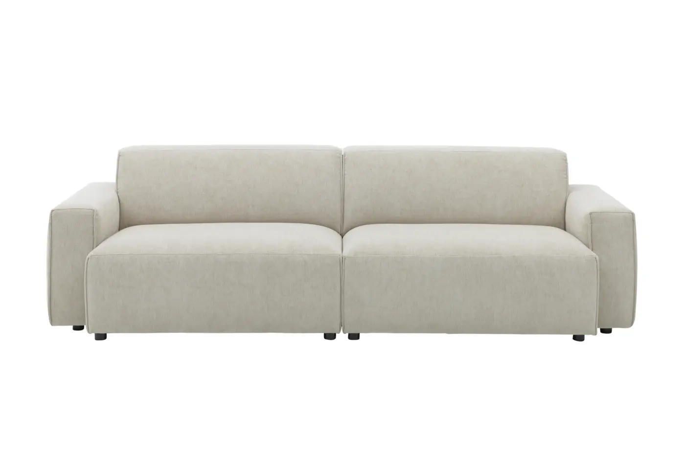 Sofa mit Hocker Roomio No. 4100 von Roomio Stoff Cosmopolitan Champagner ca. 204cm