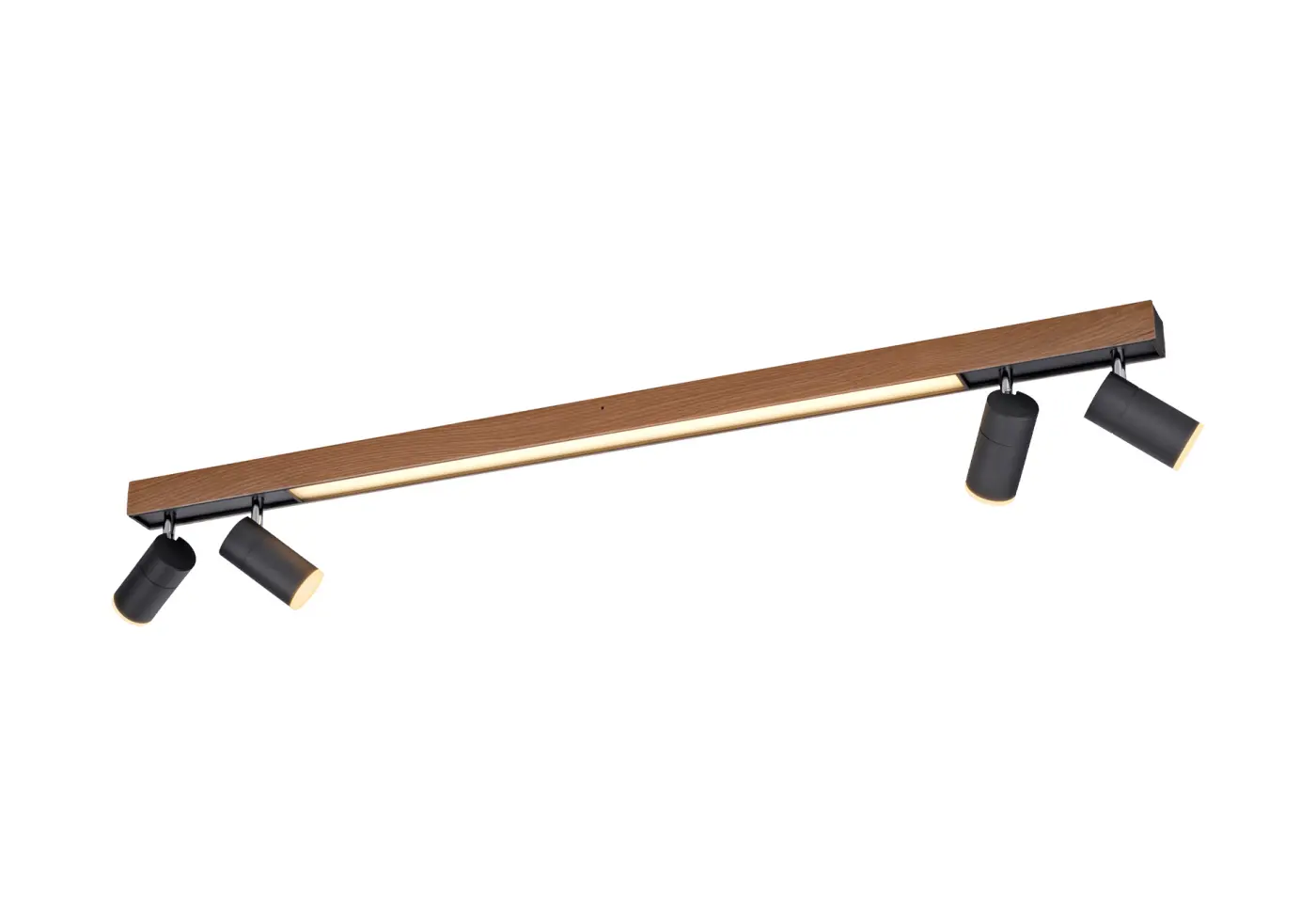 LED-Deckenleuchte Pure Lines Spot graphite / Holz von Neuhaus Pure Eiche ca. 120x19x15,5cm