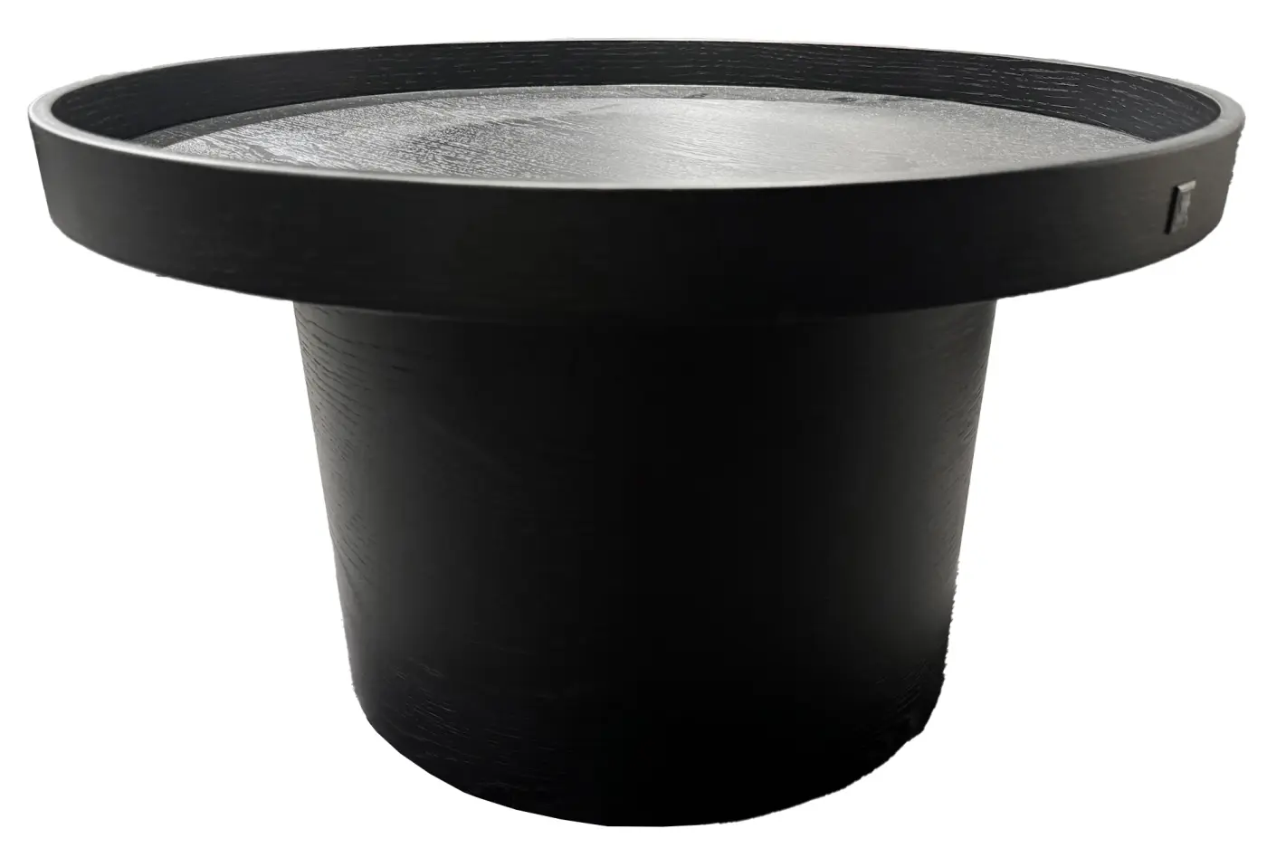 Couchtisch 21651.2 Eiche schwarz lackiert, furniert Tablett lose aufgelegt ca. 60x36cm