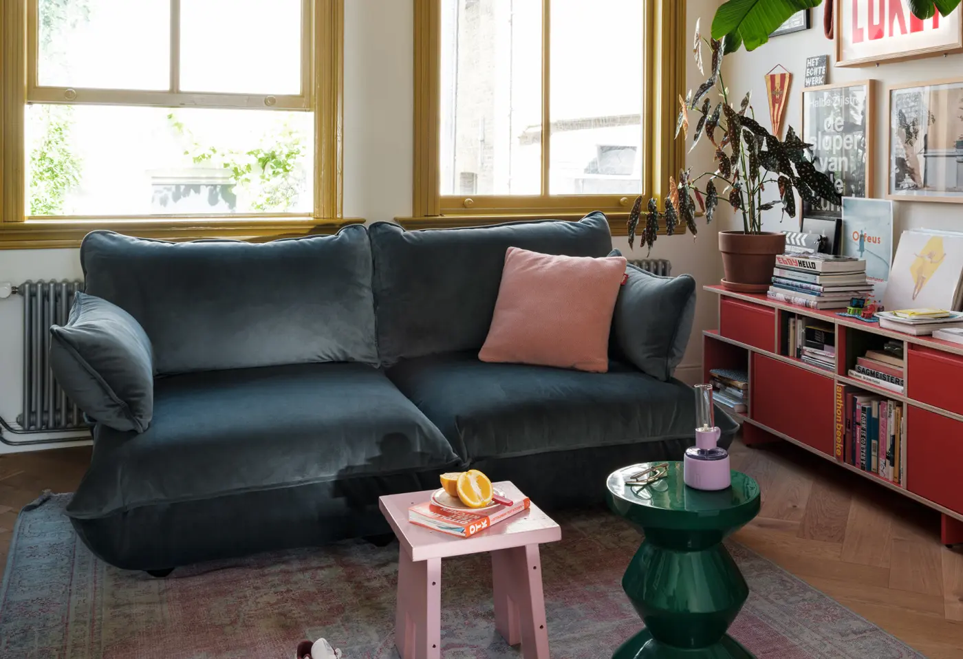 Sofa Sumo Petrol von Fatboy Recyceltes Polyester, Schaumstoff ca. 210,5x108x90cm