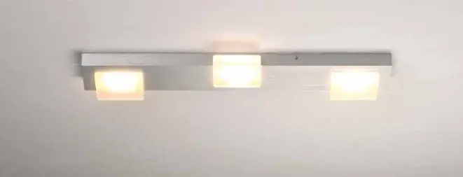 LED-Deckenleuchte 10973.2 Aluminium geschliffen ca. 52x12cm