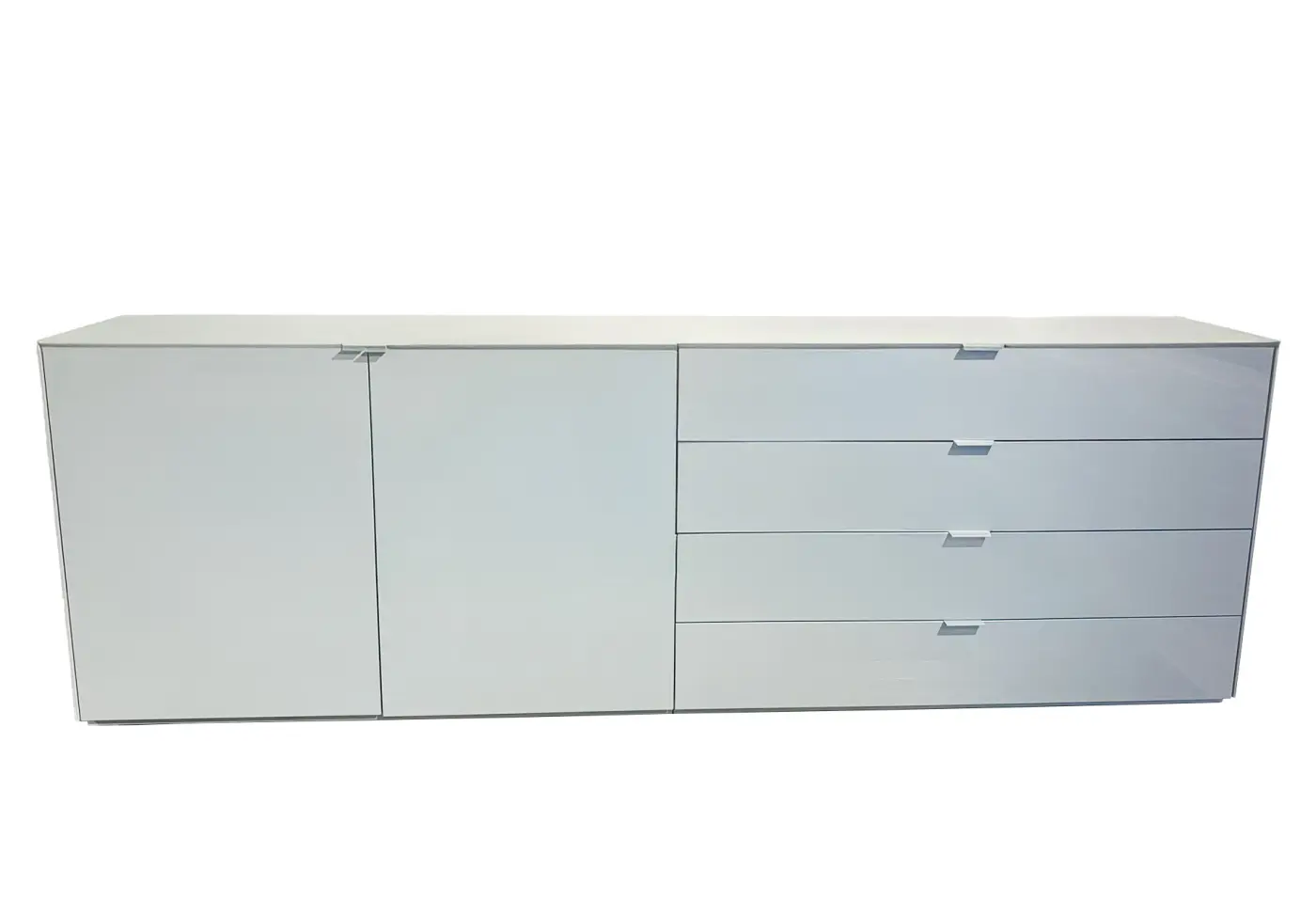 Sideboard Soma Lack graublau matt und hochglanz von Kettnaker ca. 241,6x80,5x50cm