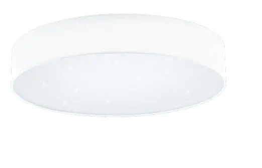 LED-Deckenleuchte 13140.1. Weiss Stahl, Textil ca. 57x12cm