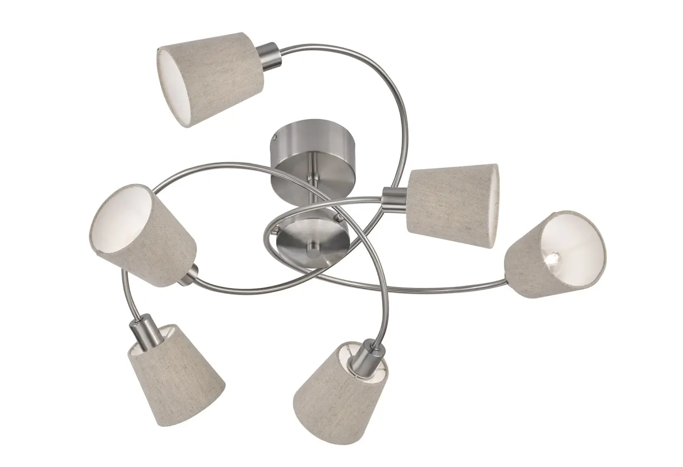 Deckenleuchte 13955.. Nickel matt Leinen ca. 83cm