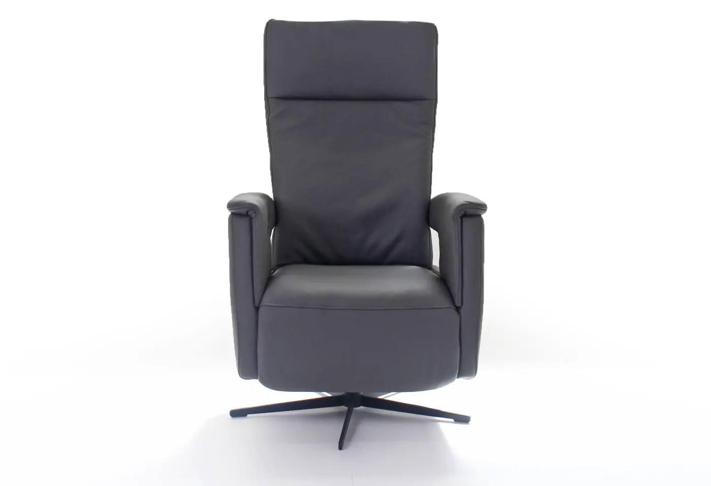 Drehsessel Nohl Anthrazit Leder W2 ca. 75x116x90cm